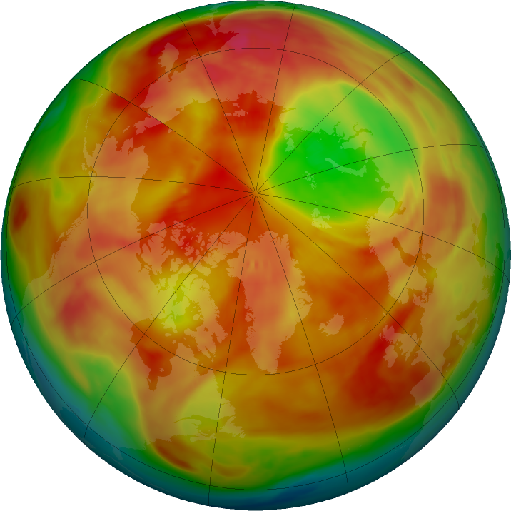 Arctic ozone map for 05 March 2018